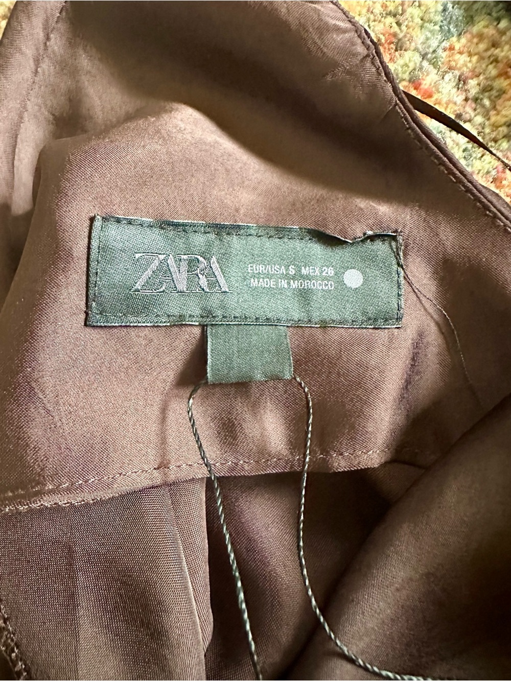 Zara Satin Cowl Maxi Dress in Dark Brown - Picture 6 of 8